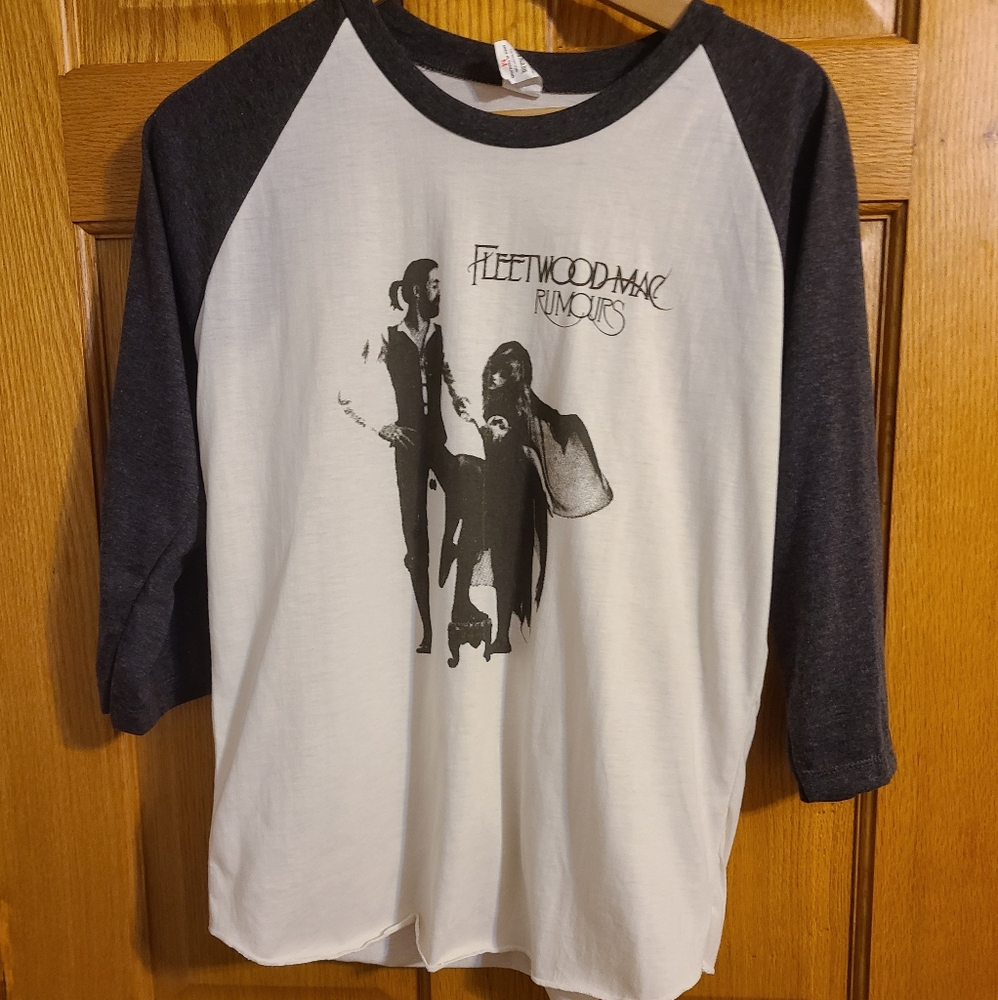 Vintage Authentic 70s Womens 3/4ths Raglan Baseball Shirt Fleetwood Mac Rumours